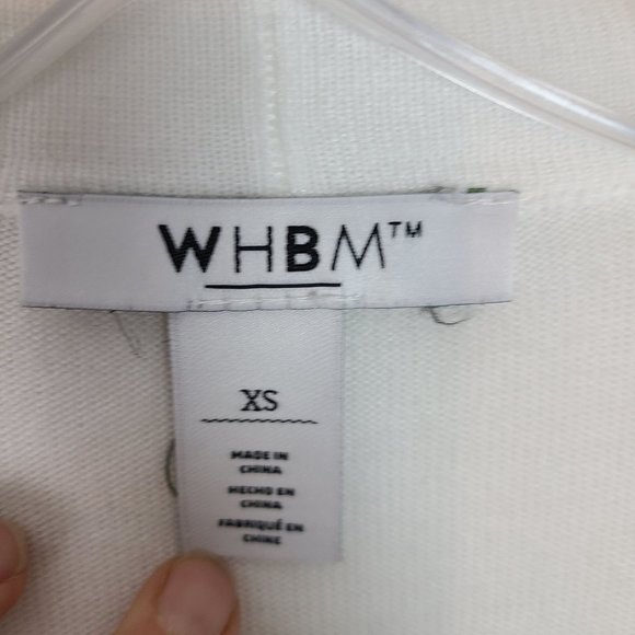 White House Black Market Womens XS White Open Front Long Sleeve Cardigan Sweater - Picture 6 of 8